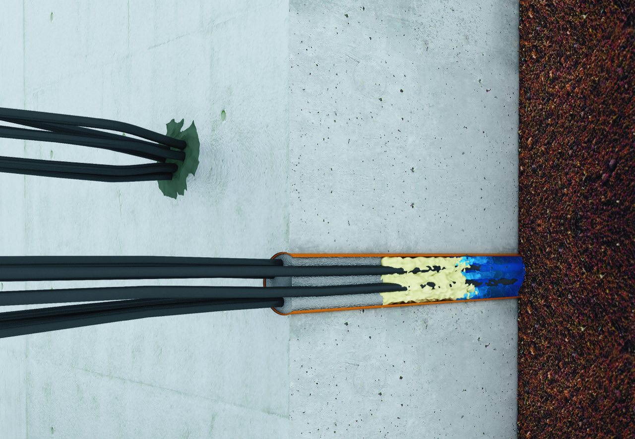 Lekke doorvoer afdichting