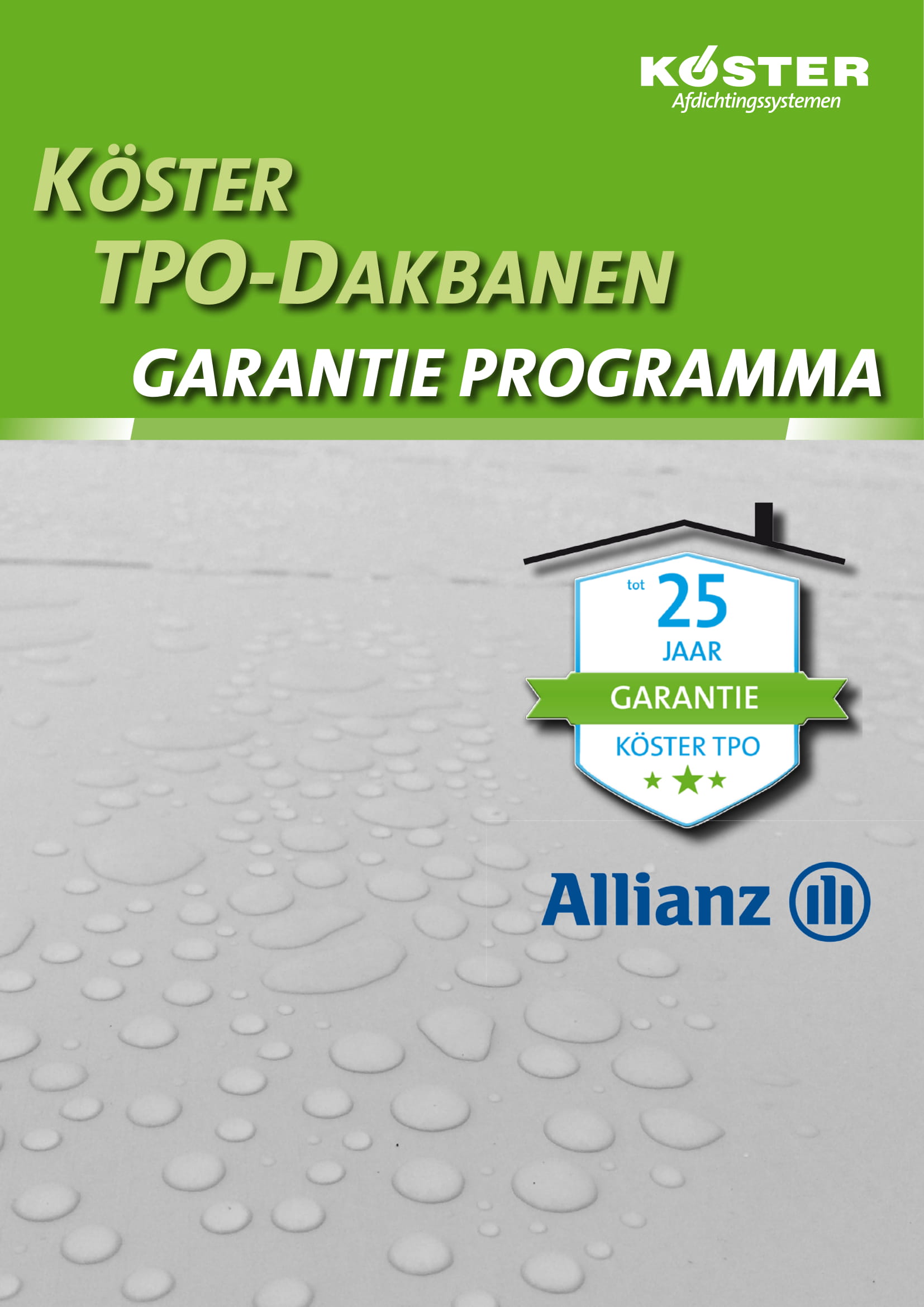TPO Dakbedekking 20 jaar materiaal garantie